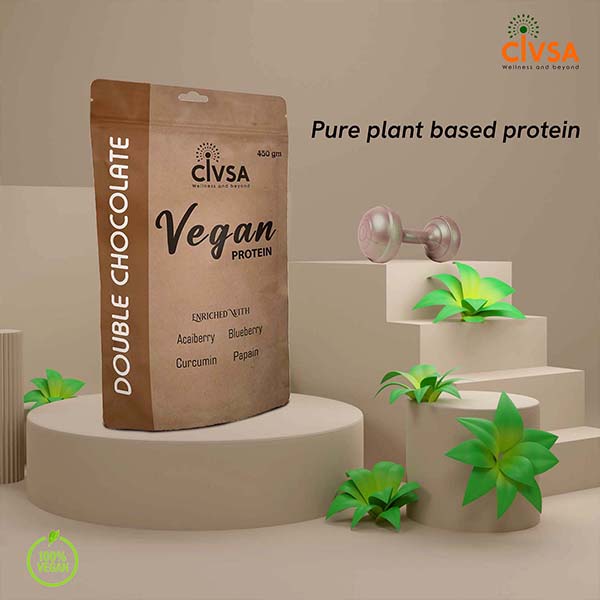 Civsa Chocolate flavored Vegan protein supplements
